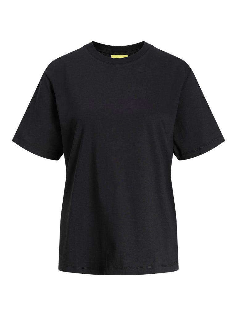 JXSANNE LOOSE SS FRINGE TEE JRS Black-BLACK FRINGE