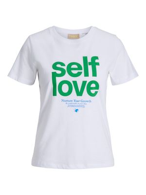 JXMIMI SS PRINT TEE JRS Bright White-Self love