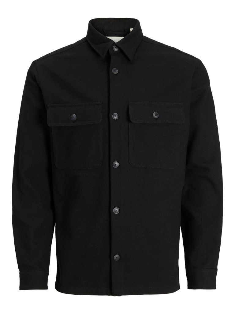 JPRRAYLE MELANGE SOLID L/S OVERSHIRT SN Black Beauty