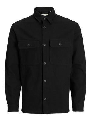 JPRRAYLE MELANGE SOLID L/S OVERSHIRT SN Black Beauty
