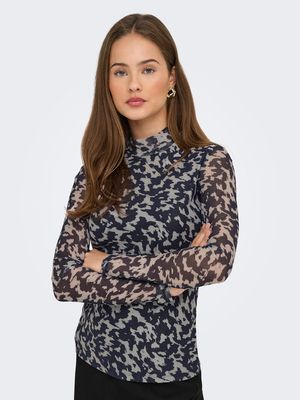 ONLERICA LIFE MESH L/S TOP JRS NOOS  Blue Graphite/Rodeo
