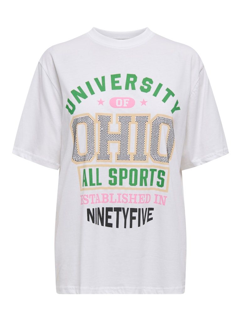 ONLJENNA S/S STONE SPORT TOP BOX JRS Bright White-Ohio