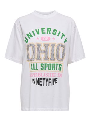 ONLJENNA S/S STONE SPORT TOP BOX JRS Bright White-Ohio