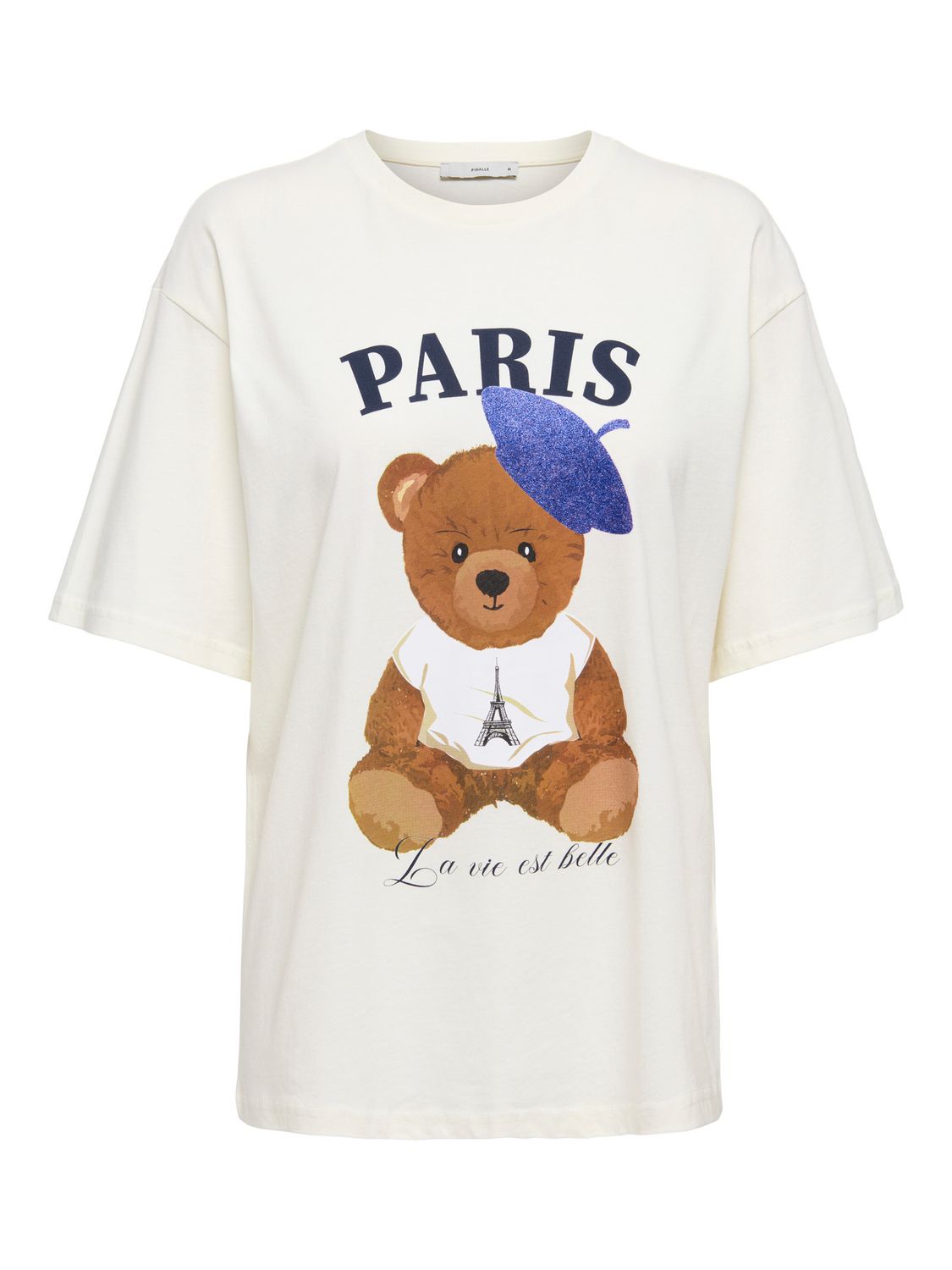 PGTEDDY BEAR LIFE S/S TEE JRS Cloud Dancer/BLUE HA