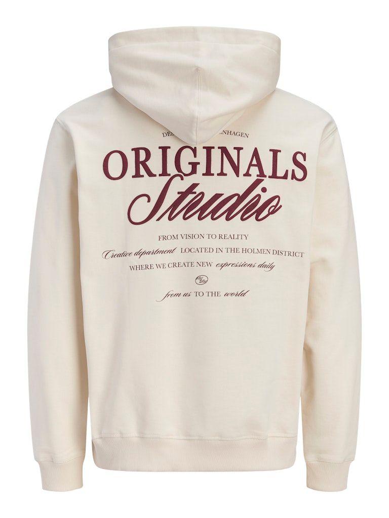 JORNORREBRO TYPO BACK SWEAT HOOD SN Antique White