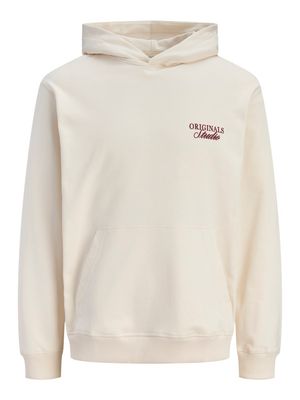 JORNORREBRO TYPO BACK SWEAT HOOD SN Antique White