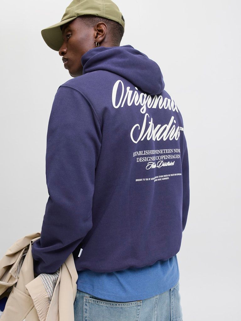 JORNORREBRO TYPO BACK SWEAT HOOD SN Ocean Cavern