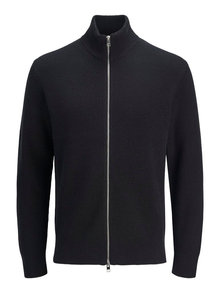 JJEPERFECT KNIT ZIP CARDIGAN SN Black