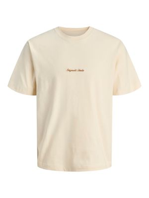 JORNORREBRO EMB TEE SS CREW NECK NOOS Antique White