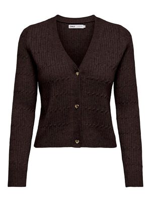 ONLKATIA LIFE LS VNECK CARDI KNT NOOS Black Coffee