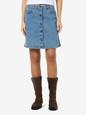 NMRONNIE NW A SHAPE SKIRT VI375LB NOOS Light Blue Denim