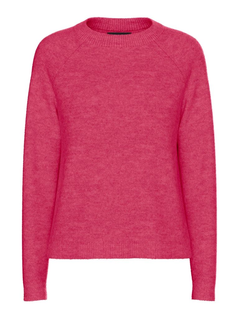 PCJULIANA LS O-NECK KNIT NOOS BC  Beetroot Purple
