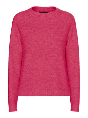 PCJULIANA LS O-NECK KNIT NOOS BC  Beetroot Purple