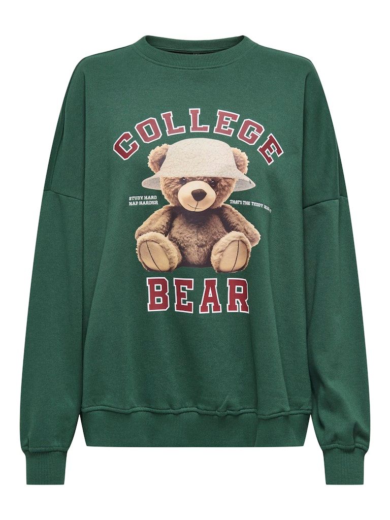 ONLBILA L/S BEAR O-NECK SWT Pineneedle/College