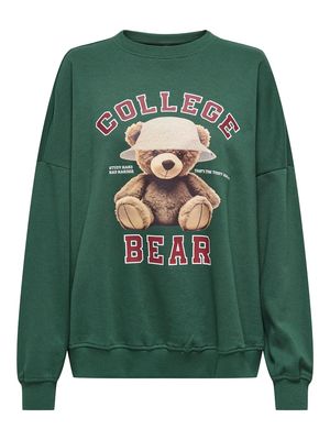 ONLBILA L/S BEAR O-NECK SWT Pineneedle/College