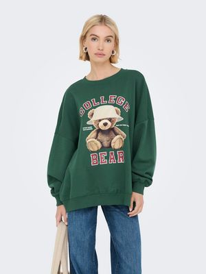 ONLBILA L/S BEAR O-NECK SWT Pineneedle/College