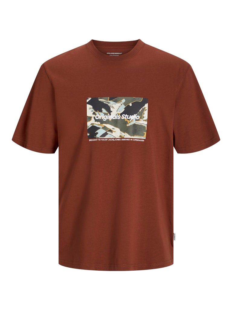 JORVESTERBRO NEWTON BOXFRONT TEE SS BF Brandy Brown