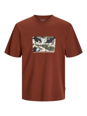 JORVESTERBRO NEWTON BOXFRONT TEE SS BF Brandy Brown