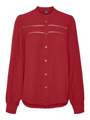 VMEMMA LS LACE SHIRT WVN GA NOOS Karanda Red