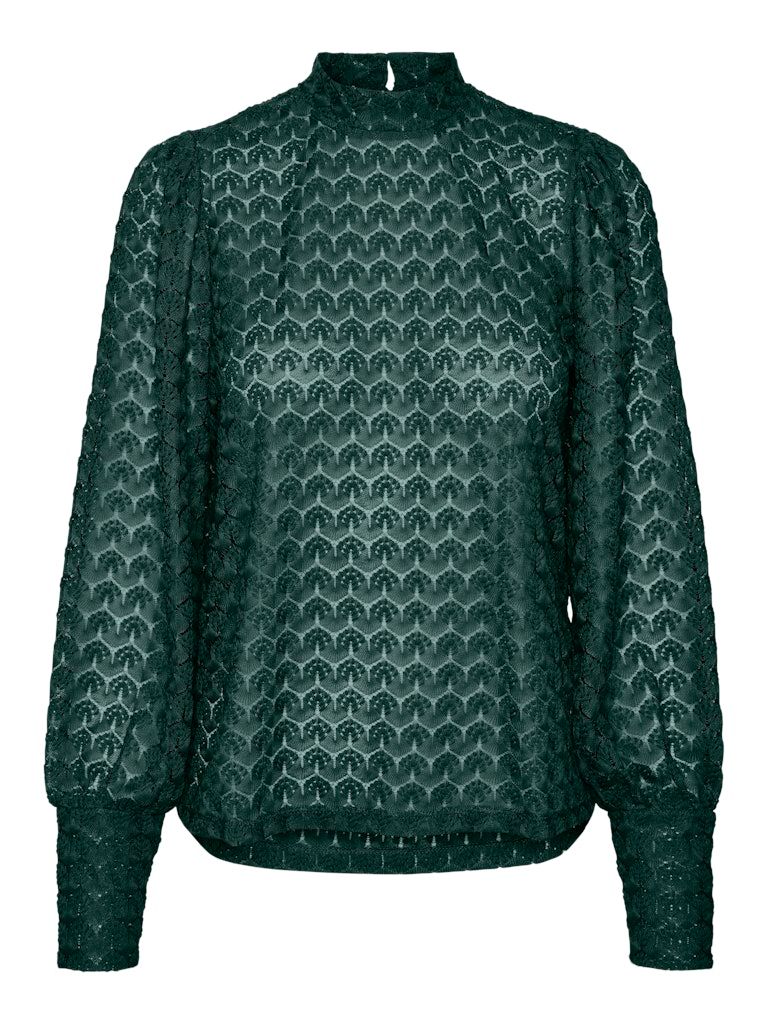 VMBECCA LS HIGH NECK LACE TOP JRS NOOS Pine Grove