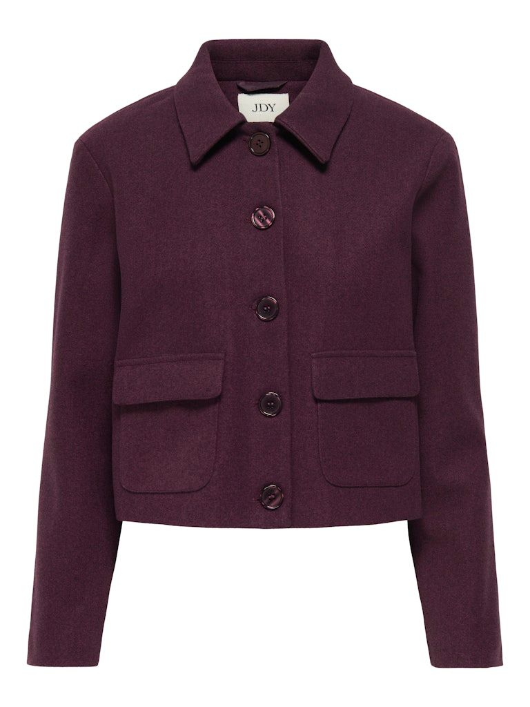 JDYCALLIE LIFE SHORT JACKET OTW HAB NOOS Fig/MELANGE WITH BLA