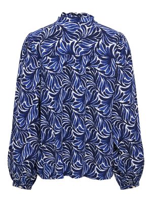 ONLRAYA L/S SHIRT WVN Surf the Web-GRAPHIC BLUE