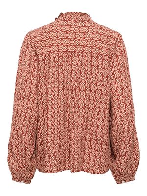 ONLRAYA L/S SHIRT WVN Burnt Henna-MAYA BOHO