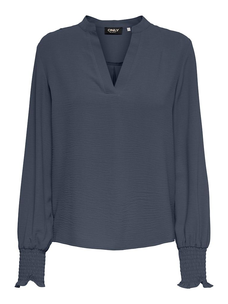 ONLMETTE V-NECK LS SMOCK TOP NOOS WVN Ombre Blue