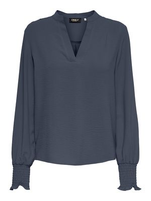 ONLMETTE V-NECK LS SMOCK TOP NOOS WVN Ombre Blue