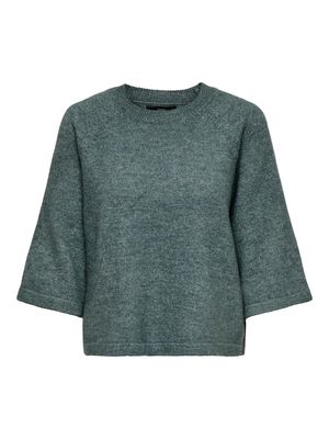 ONLSIMONI 3/4 PULLOVER KNT NOOS Balsam Green/MELANGE