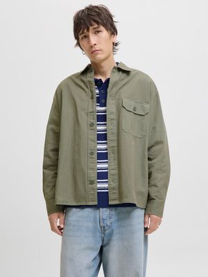 JJEDOVER OVERSHIRT LS Dusty Olive