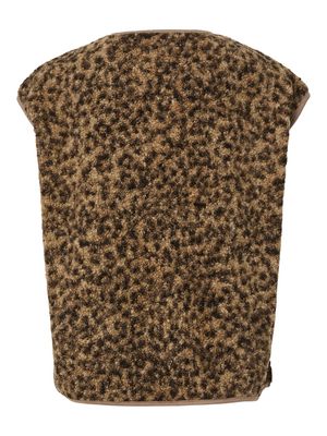 PCKATTY TEDDY VEST BC Tannin/Leopard