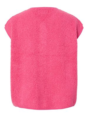 PCKATTY TEDDY VEST BC Shocking Pink