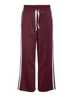 NMJENNA NW SPORTY JOGGER JRS Windsor Wine-WHITE STRIPES