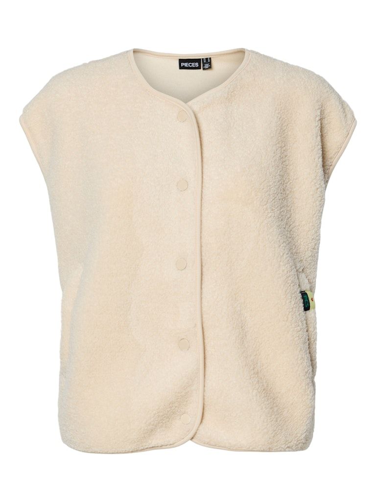 PCKATTY TEDDY VEST BC Birch