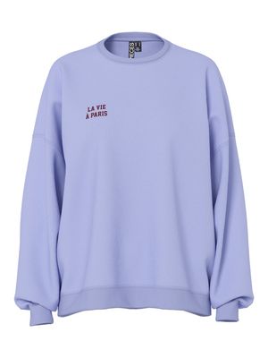 PCFILI LS O-NECK OVERSIZED SWEAT JRS D2D Baby Lavender-Front print-LA