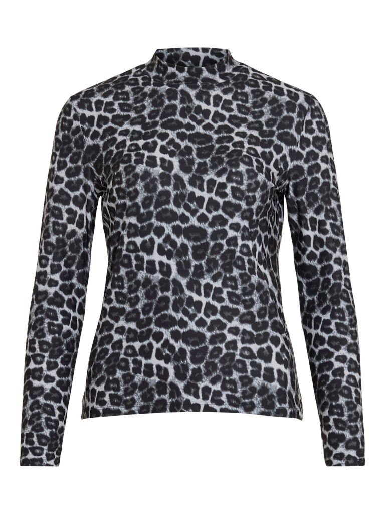 VILEOA L/S HIGH NECK TOP - NOOS Glacier Gray/LEO
