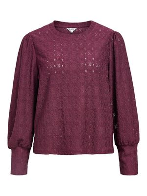 OBJLAILA L/S RE TOP NOOS Mauve Wine