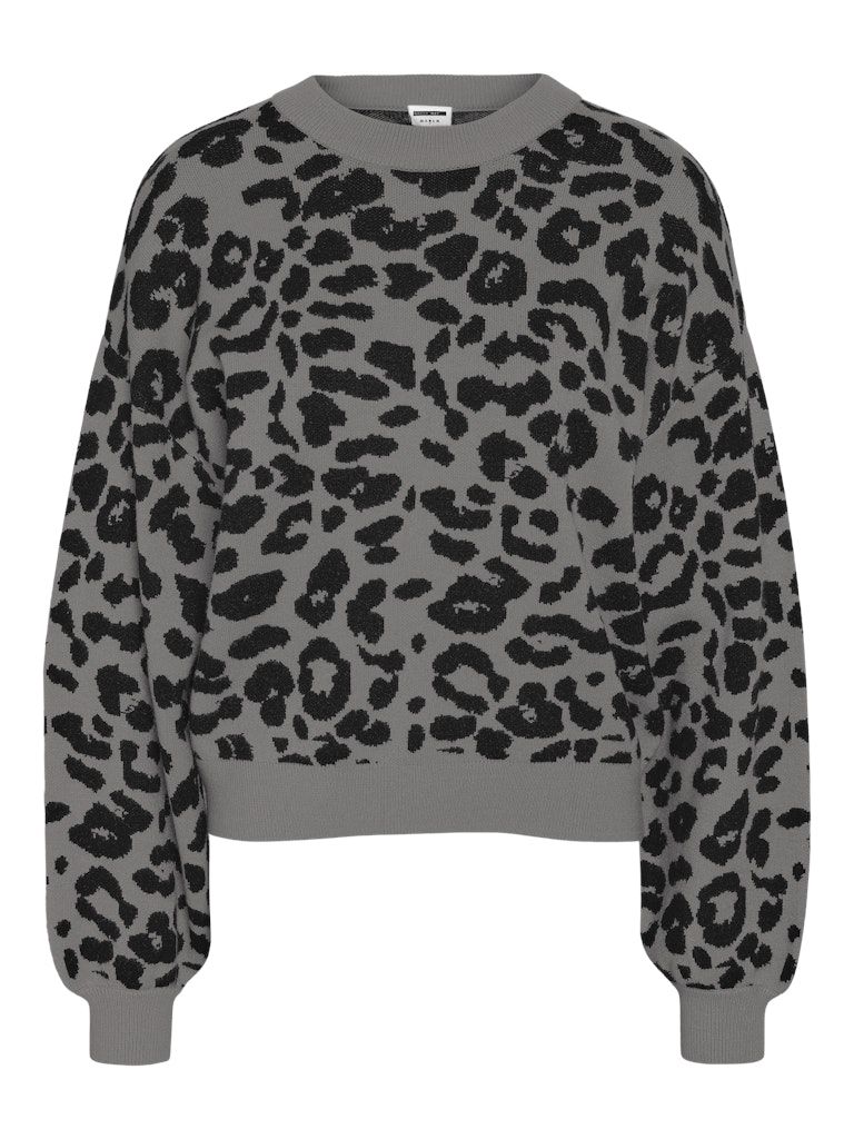 NMCHARLOTT L/S O-NECK KNIT FWD NOOS Black/Charcoal Gray