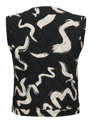 ONLNOVELLA QUILT S/L TIE VEST WVN Black-Yoko
