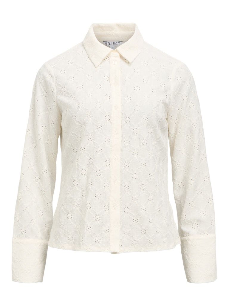 OBJESTELLE L/S RE SHIRT 141 Cloud Dancer