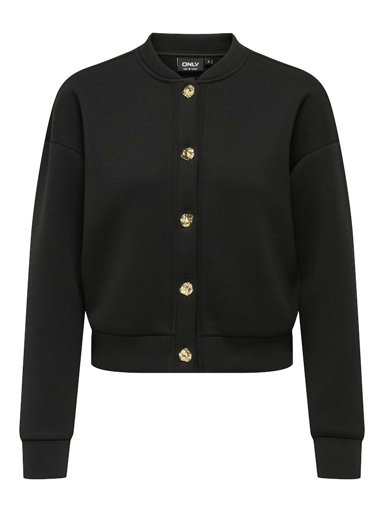 ONLNAOMI L/S BOMBER SWT Black-Gold buttons
