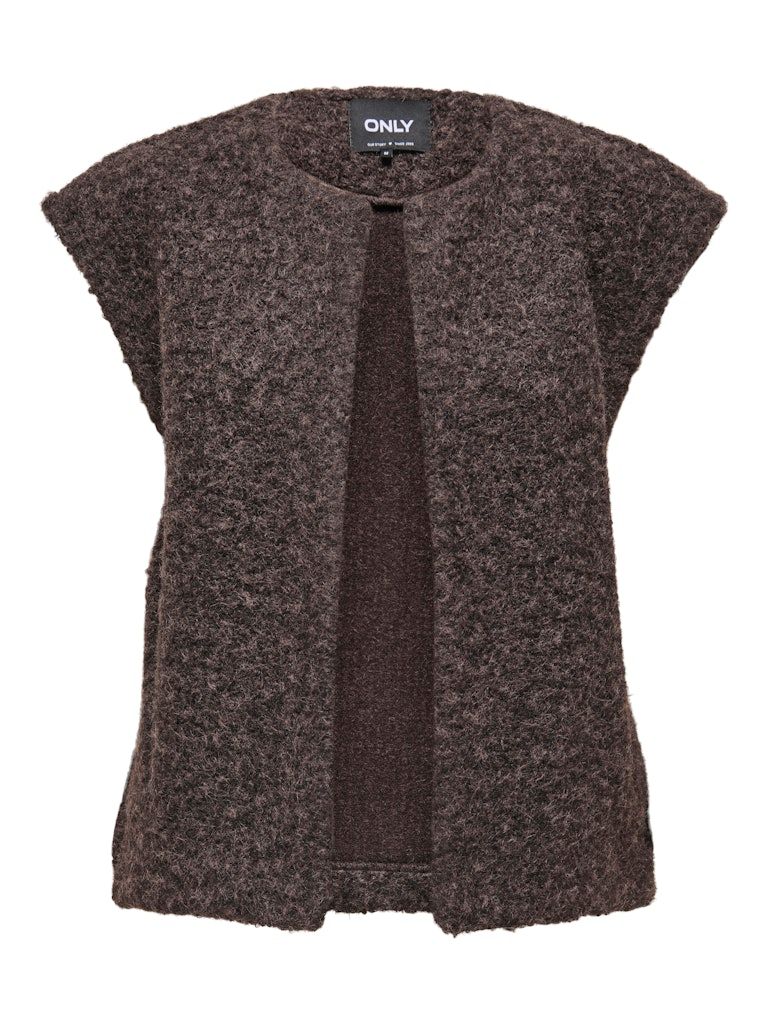 ONLMILA LIFE WAISTCOAT CS OTW Seal Brown/MELANGE