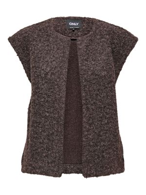 ONLMILA LIFE WAISTCOAT CS OTW Seal Brown/MELANGE