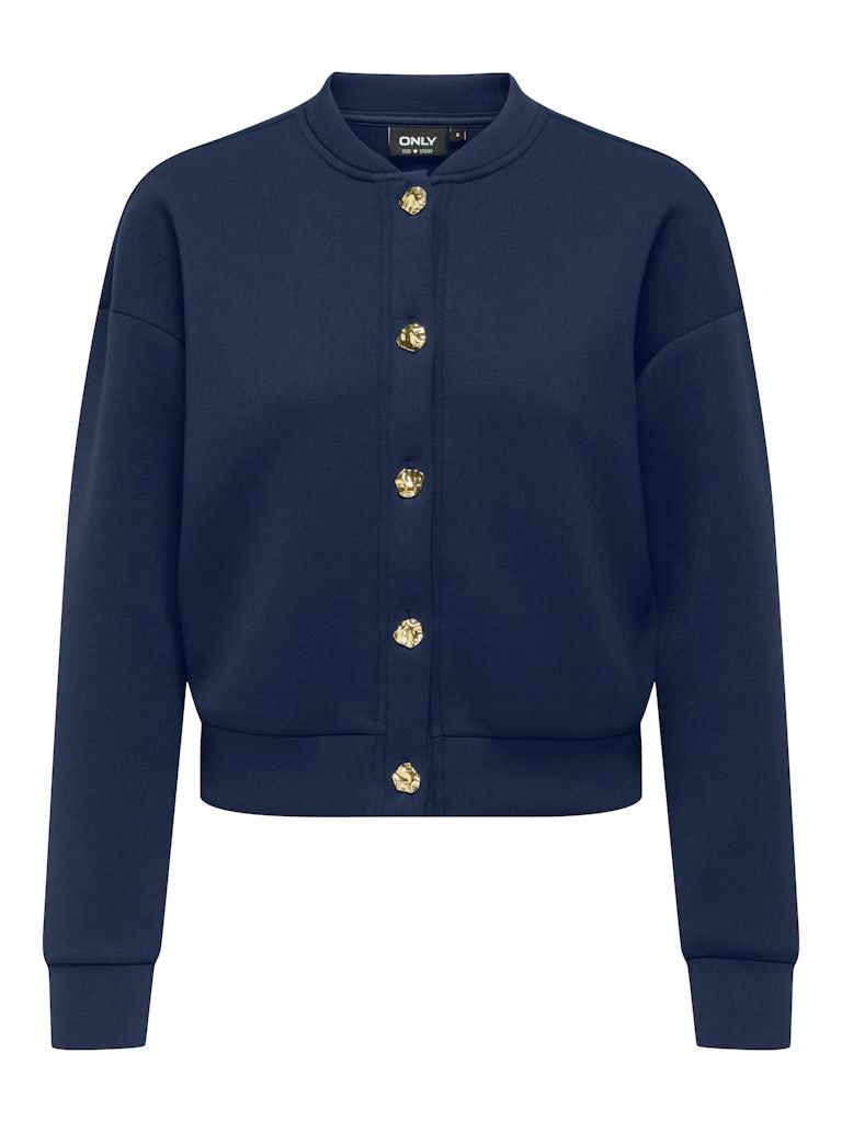 ONLNAOMI L/S BOMBER SWT Naval Academy-Gold buttons