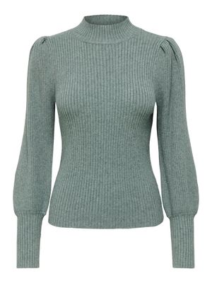 ONLKATIA LIFE L/S HIGHNE PULL KNT NOOS Pineneedle/W. MELANG