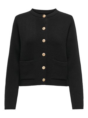 JDYKIM L/S ON BUTTON CARDIGAN KNT NOOS Black