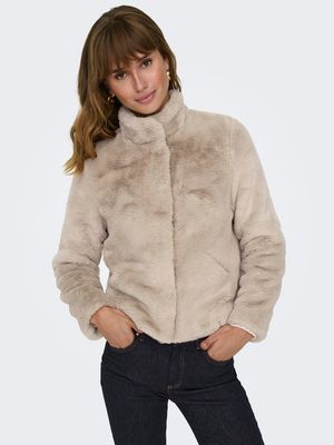ONLNEWVIDA FAUX FUR JACKET OTW CC Humus