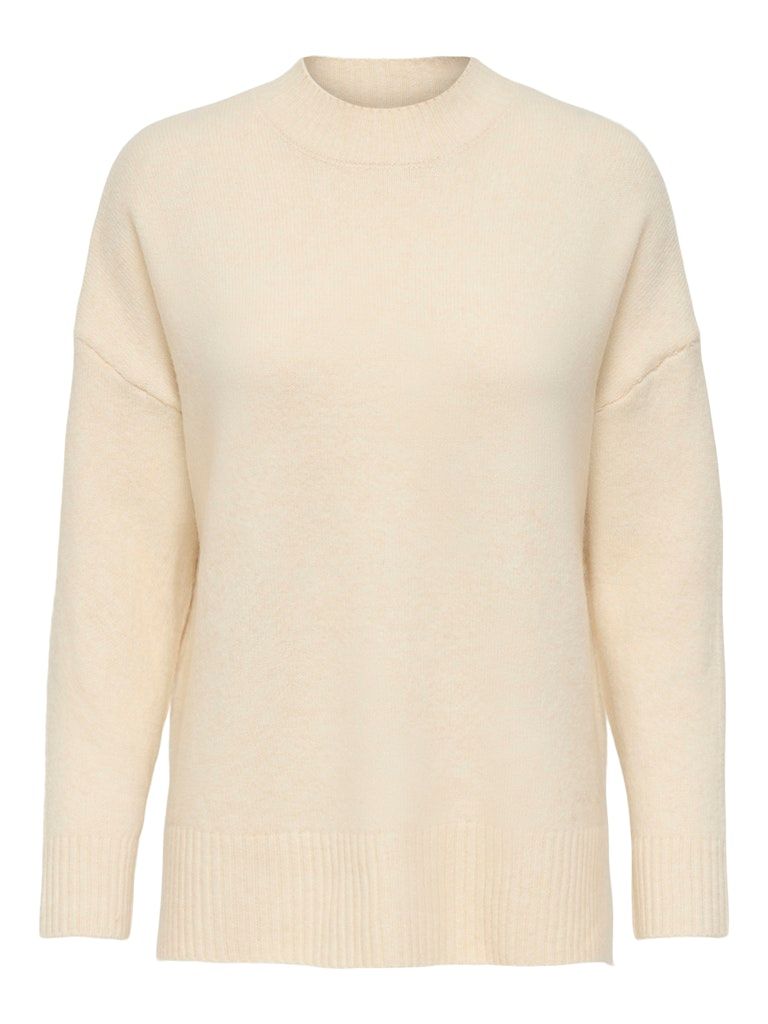 ONLHAZEL LS HIGHNECK OVERS PULL KNT NOOS Whitecap Gray/Melang