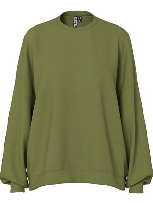 PCFANY LS O-NECK OVERSIZED SWEAT JRS Sphagnum/AMSTERDAM